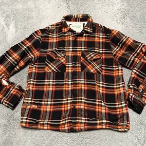 California Cowboy High Sierra Thermal Flannel Shirt Men Medium Lined Plaid